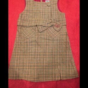 Authentic Girls D&G party dress; brown color